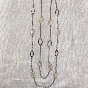 Silver and Cream necklace